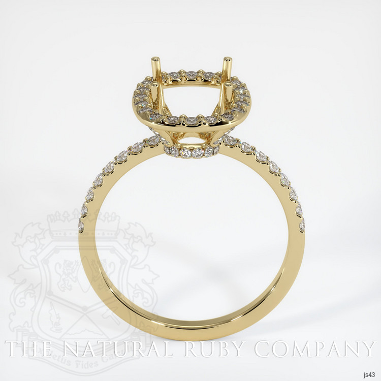 14K Yellow Gold Pave Ring Setting