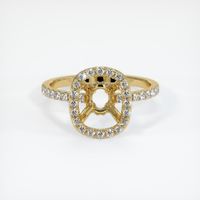 18K Yellow Gold Pave Ring Setting Image