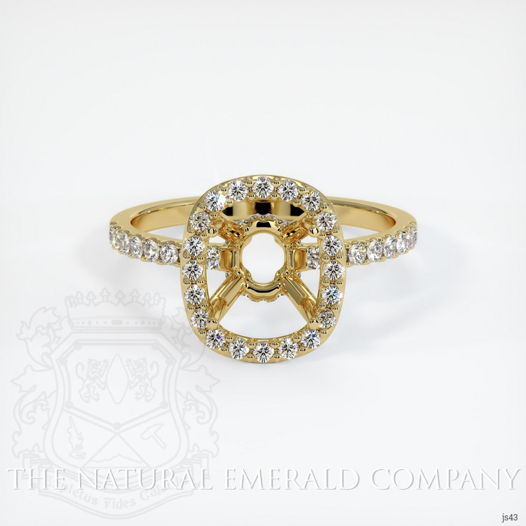 18K Yellow Gold Pave Ring Setting