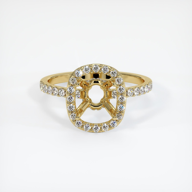 18K Yellow Gold Pave Ring Setting