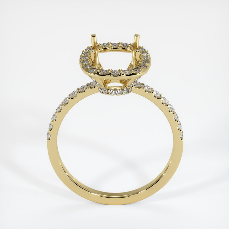 18K Yellow Gold Pave Ring Setting