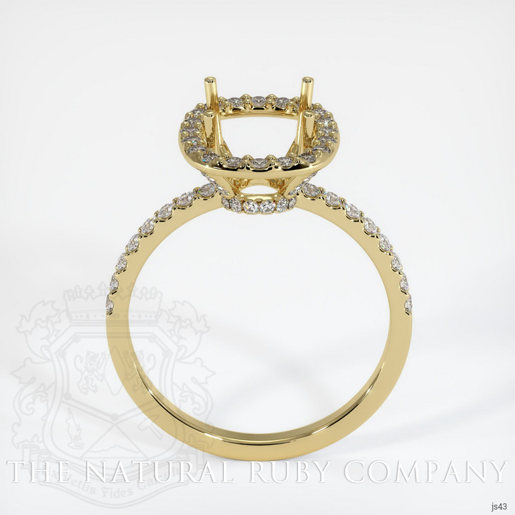 18K Yellow Gold Pave Ring Setting