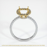 14K Yellow & White Pave Ring Setting Image