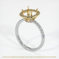 18K Yellow & White Pave Ring Setting Video