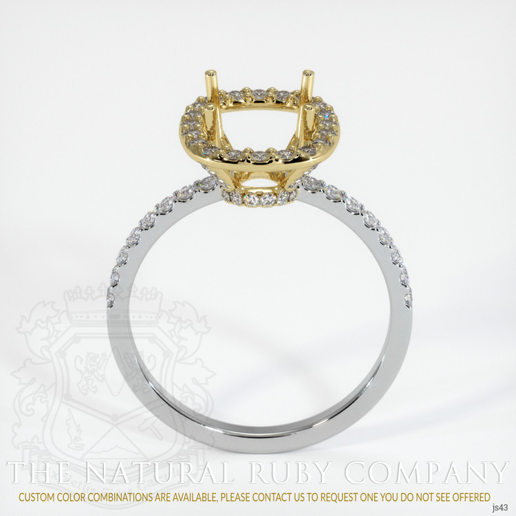 18K Yellow & White Pave Ring Setting