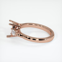 14K Rose Gold Three Stone Ring Setting Image