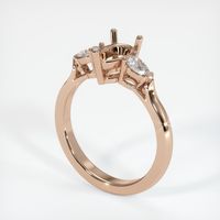 18K Rose Gold Three Stone Ring Setting Video