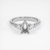 Silver Three Stone Ring Setting Image