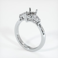 10K White Gold Three Stone Ring Setting Video