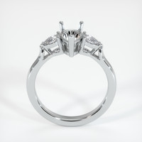 10K White Gold Three Stone Ring Setting Image