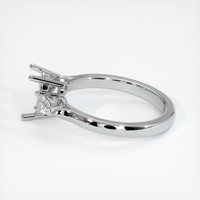 14K White Gold Three Stone Ring Setting Image