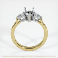 14K White & Yellow Three Stone Ring Setting Image