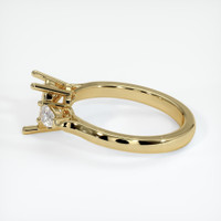 10K Yellow Gold Three Stone Ring Setting Image