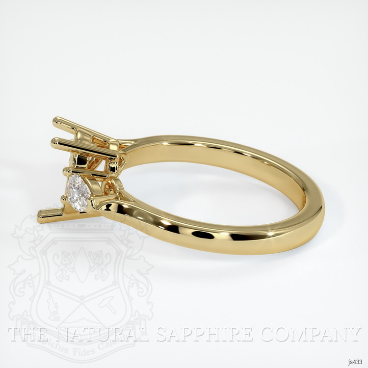 10K Yellow Gold Three Stone Ring Setting