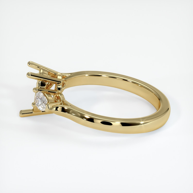 10K Yellow Gold Three Stone Ring Setting