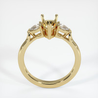 10K Yellow Gold Three Stone Ring Setting Image