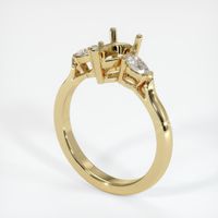 14K Yellow Gold Three Stone Ring Setting Video