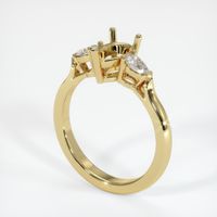 18K Yellow Gold Three Stone Ring Setting Video