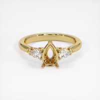 18K Yellow Gold Three Stone Ring Setting Image