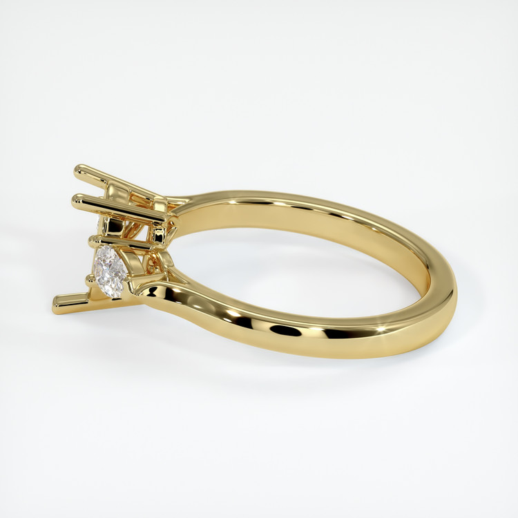 18K Yellow Gold Three Stone Ring Setting