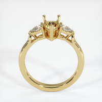 18K Yellow Gold Three Stone Ring Setting Image