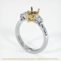 14K Yellow & White Three Stone Ring Setting Video