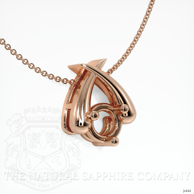 14K Rose Gold Solitaire Pendant Setting