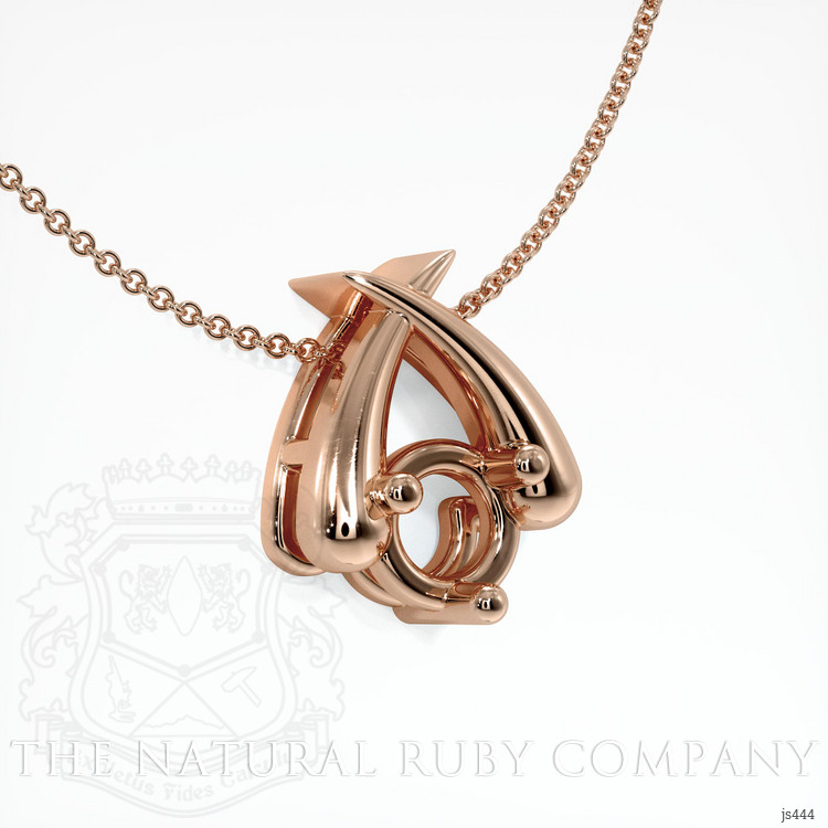 14K Rose Gold Solitaire Pendant Setting