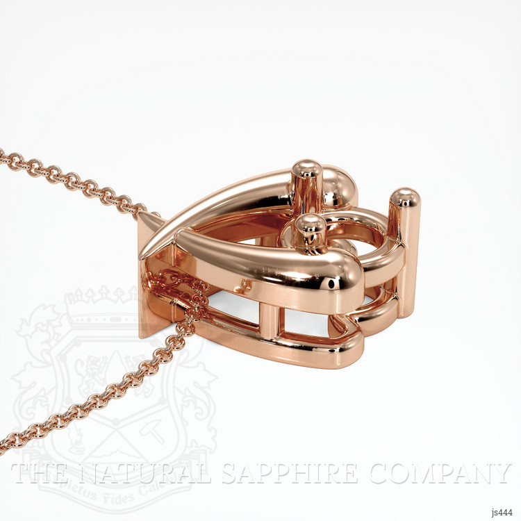 14K Rose Gold Solitaire Pendant Setting