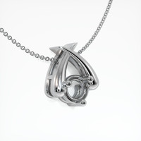 10K White Gold Solitaire Pendant Setting Image