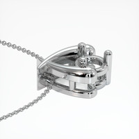 10K White Gold Solitaire Pendant Setting Image