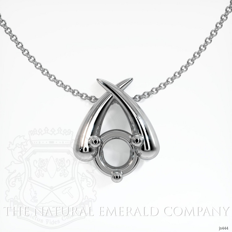 18K White Gold Solitaire Pendant Setting