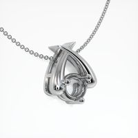 18K White Gold Solitaire Pendant Setting Image
