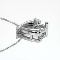 18K White Gold Solitaire Pendant Setting Image