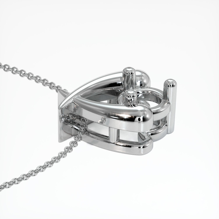 18K White Gold Solitaire Pendant Setting