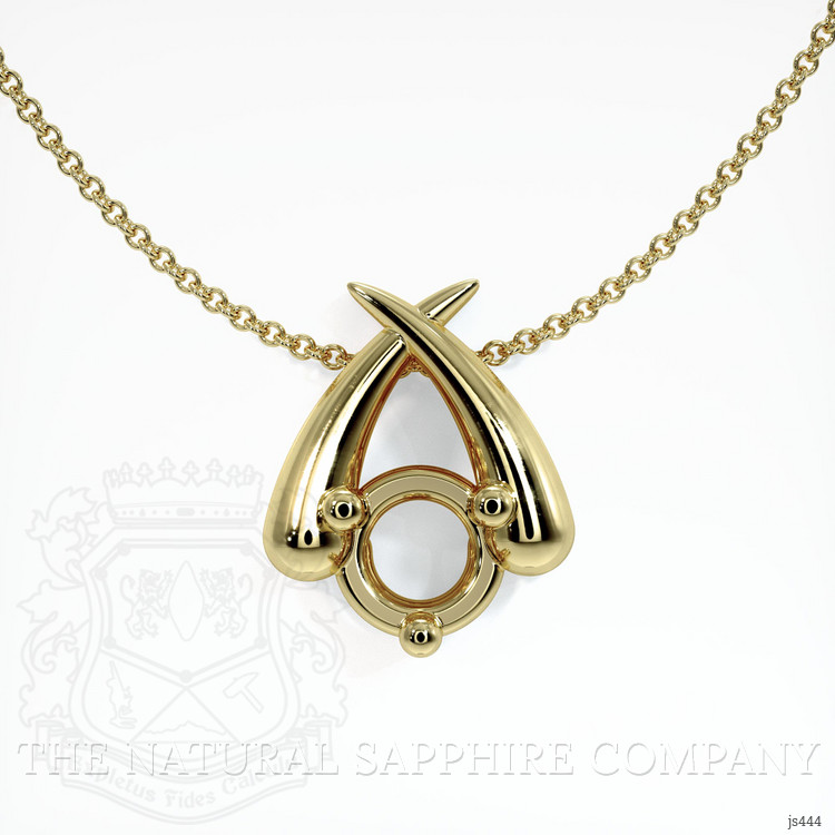 10K Yellow Gold Solitaire Pendant Setting