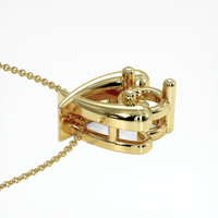 10K Yellow Gold Solitaire Pendant Setting Image