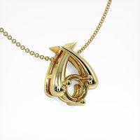 14K Yellow Gold Solitaire Pendant Setting Image