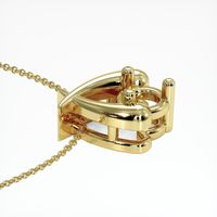 14K Yellow Gold Solitaire Pendant Setting Image