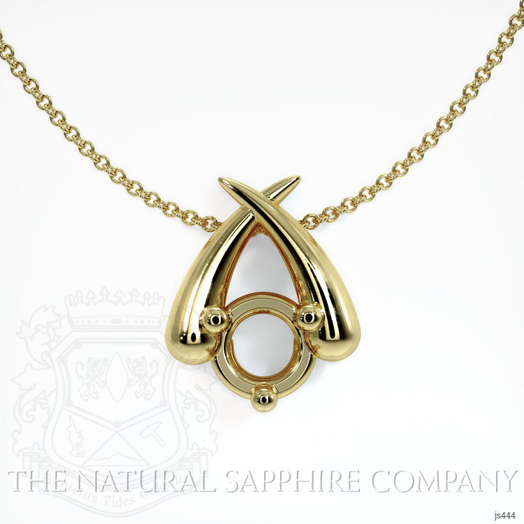 18K Yellow Gold Solitaire Pendant Setting