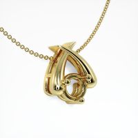 18K Yellow Gold Solitaire Pendant Setting Image