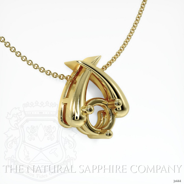 18K Yellow Gold Solitaire Pendant Setting