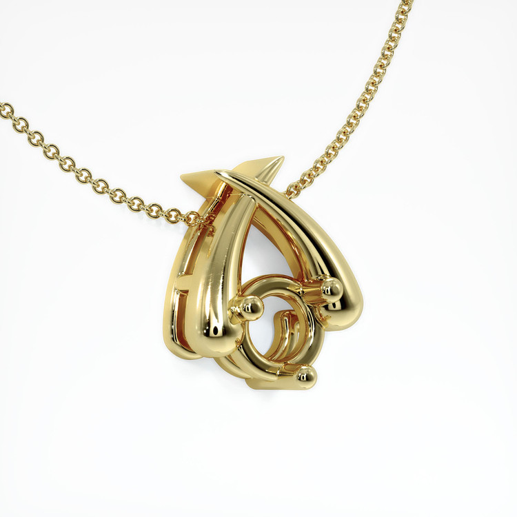 18K Yellow Gold Solitaire Pendant Setting