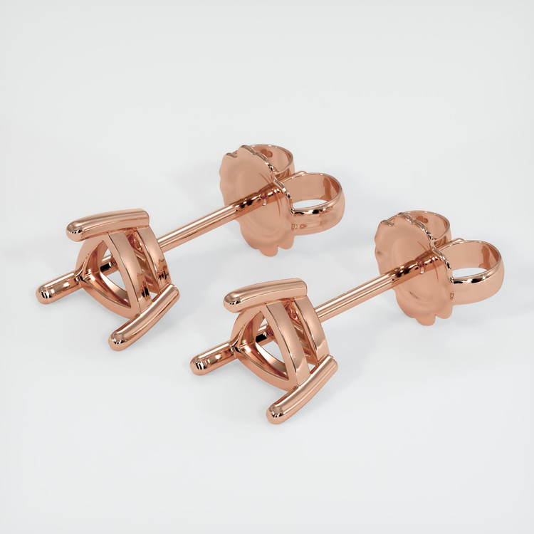 14K Rose Gold Studs Earring Setting