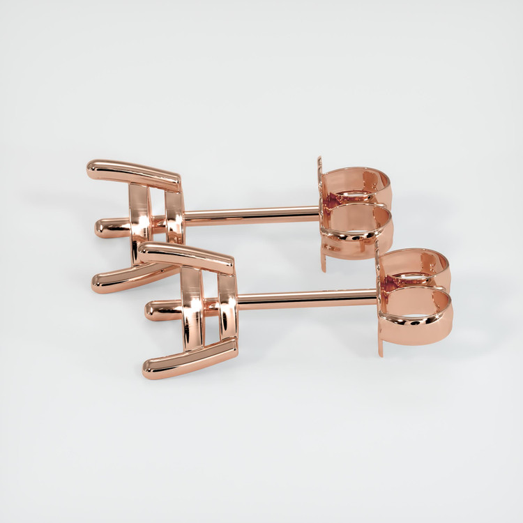 14K Rose Gold Studs Earring Setting