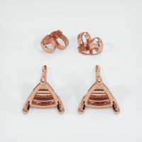 14K Rose Gold Studs Earring Setting Image