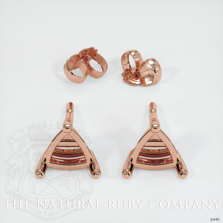 14K Rose Gold Studs Earring Setting