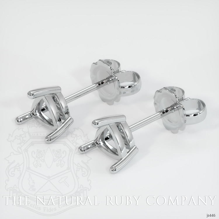 14K White Gold Studs Earring Setting