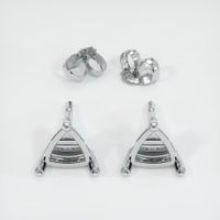 14K White Gold Studs Earring Setting Image