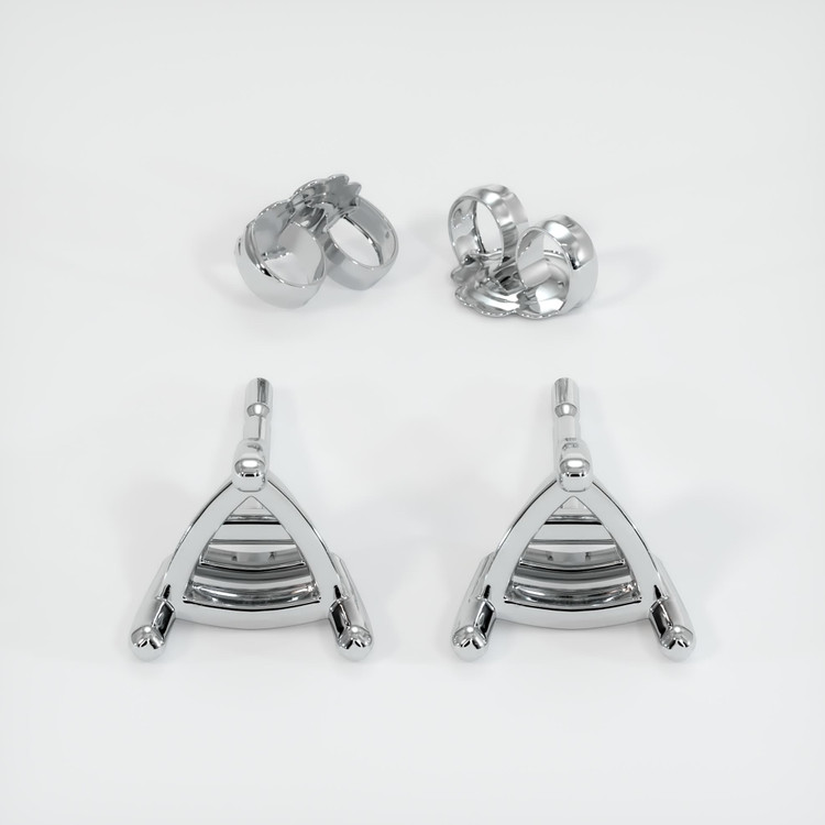 14K White Gold Studs Earring Setting